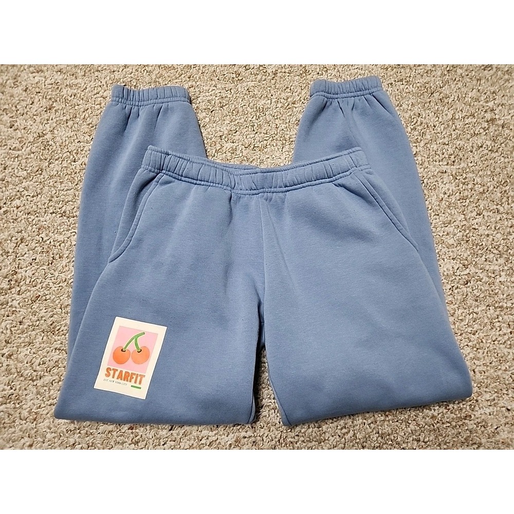 STARFIT Women's Light Blue Cherry Bomb Sweatpants Size XS